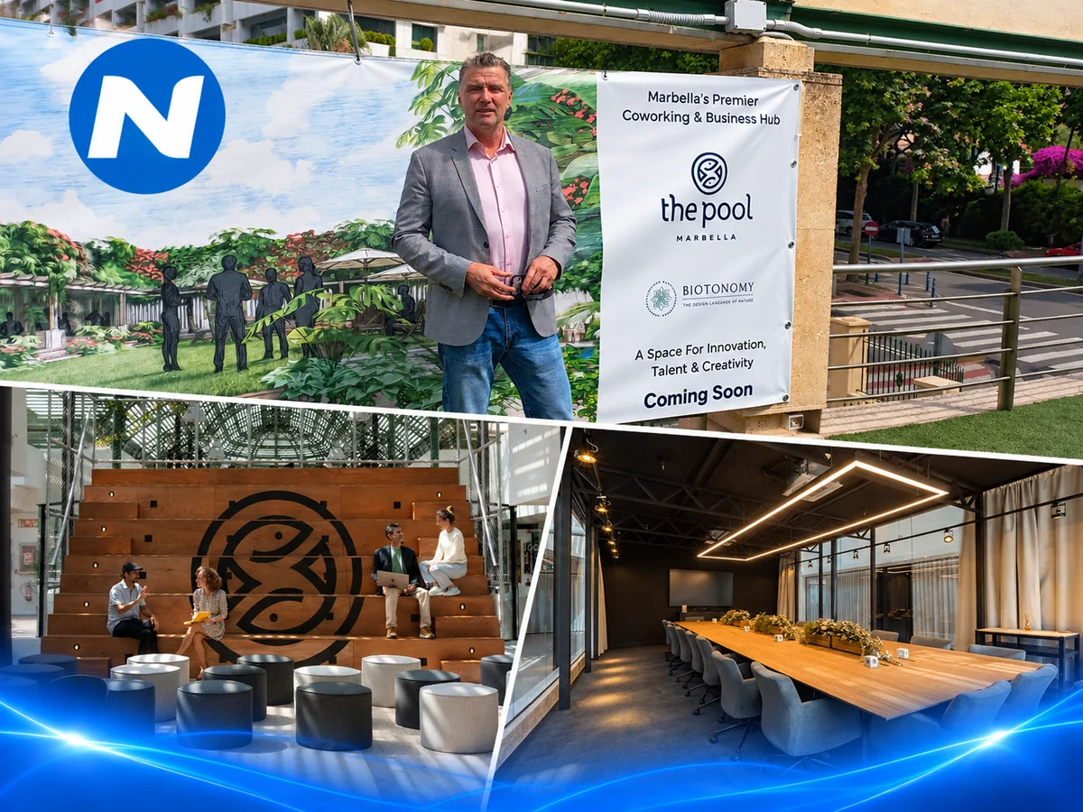 Besök vid The Pool Marbella med coworkingytor och mötesrum i september 2023